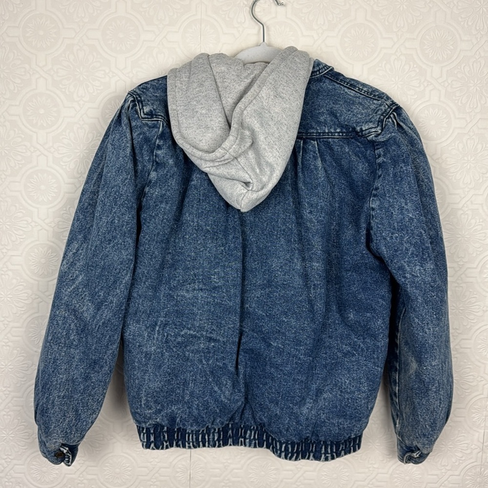 Vintage Retro Sergio Valente Denim Coat‎ Double Layer 100% Cotton Jean Puffer - Picture 9 of 12